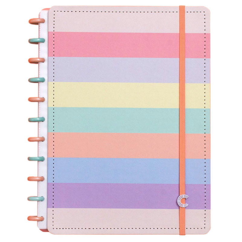 Caderno inteligente grande Arco Íris Pastel (G+) CIGDP5060 em Oferta na Shopee