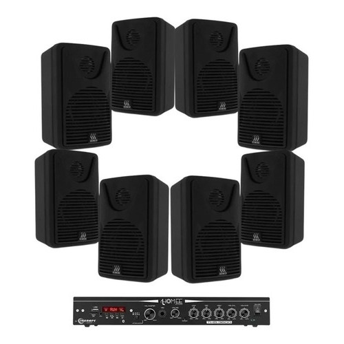Kit Som Ambiente Taramps Ths3600 Bt + 8 Caixa Bravox 120wrms