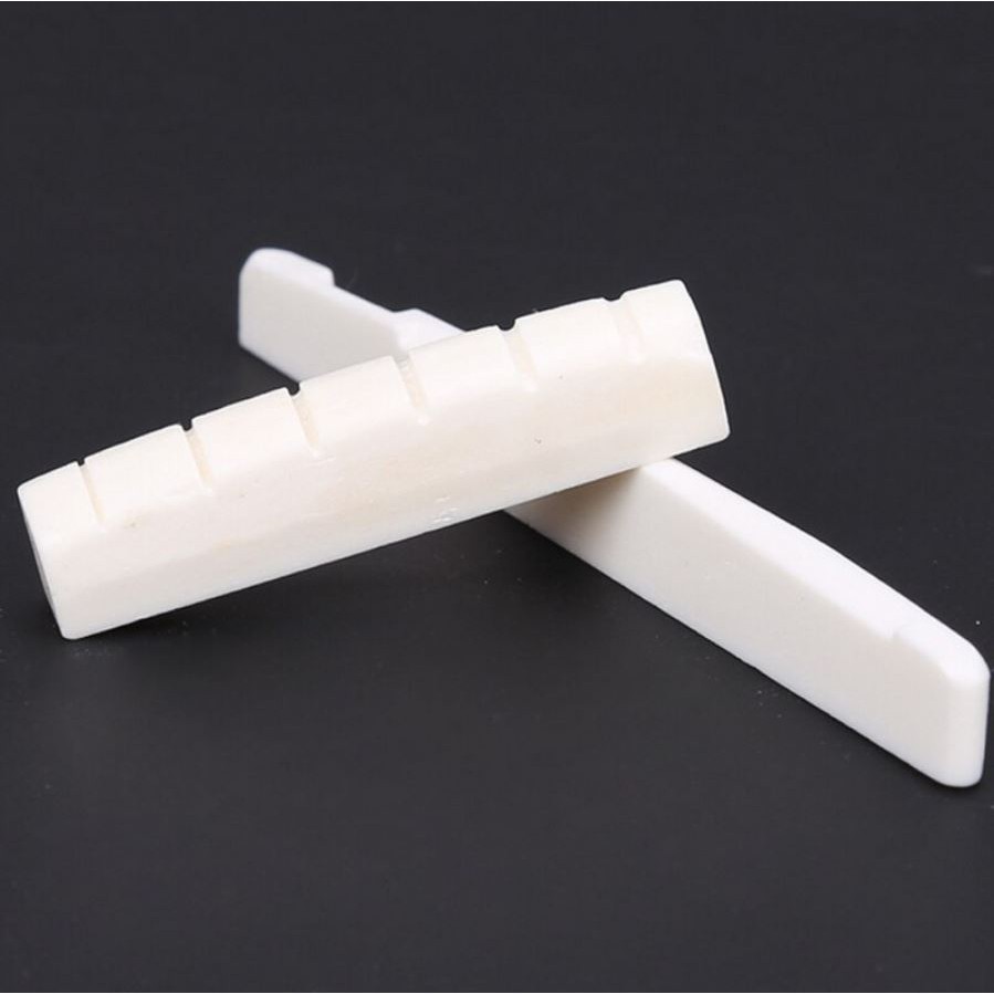 Nut e Rastilho de Osso p/ Violão Aço - Nut de 43mm e Rastilho nas medidas de 72mm 74mm e 76mm
