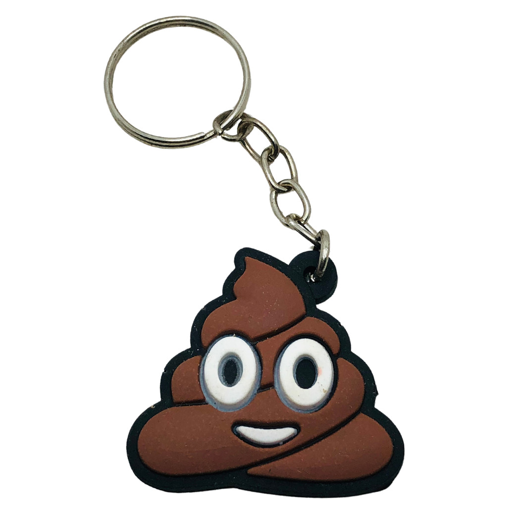 Chaveiro Emborrachado Cocô Emoji em Oferta na Shopee