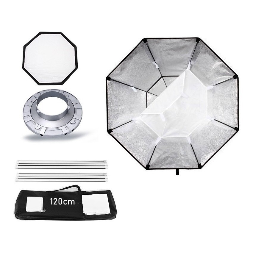 Softbox 120cm Octagonal Para Flash De Estúdio Bowens Haze