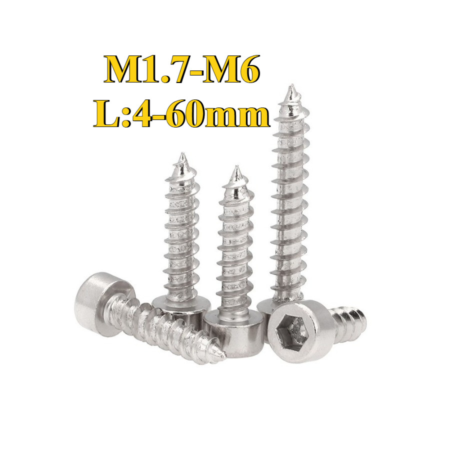 Parafuso Auto Allen Cilíndrica Sextavado Interno banhada a níquel 8 graus/Parafuso Allen Cabeça M1.7-M6 (XZM-XDM-1) em Oferta na Shopee