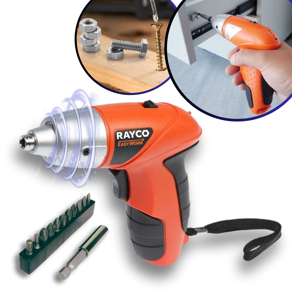 Mini Parafusadeira Furadeira Elétrica Portátil Bateria 4,8V Recarregável Kit 12Pç Bits Sem Fio 110/220V Torque 3Nm