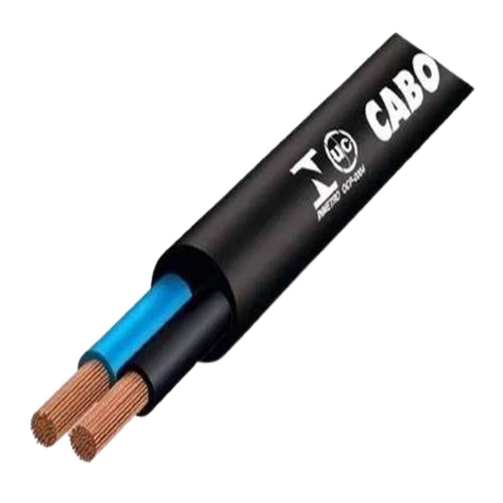 Cabo Pp 2x4mm Preto Sil - 1 Metro