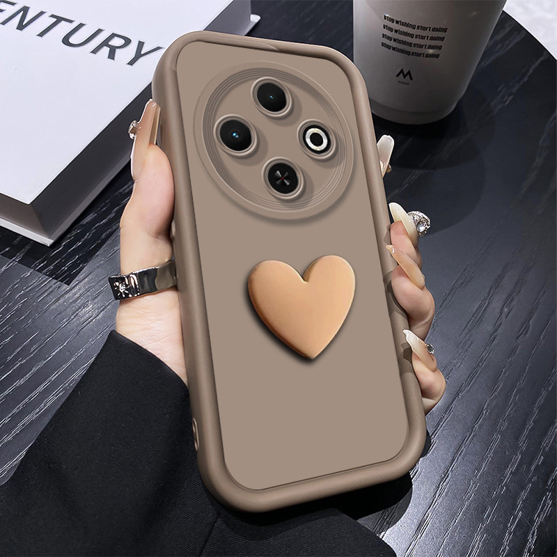 Para Tecno Spark 30C 4G 5G/30 4G Capa 30 Pro DIY 3D Love Heart Caixa De Telefone Pacote Completo Fosco Silicone Macio À em Oferta na Shopee
