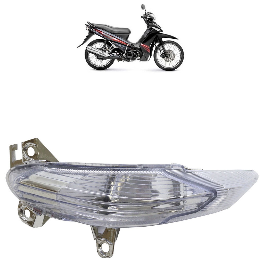 Pisca Seta Dianteira Crypton 115 2013 2014 2015 2016 Cristal Lente Lisa Acrílico - Spare Parts and Accessories for Vehicles