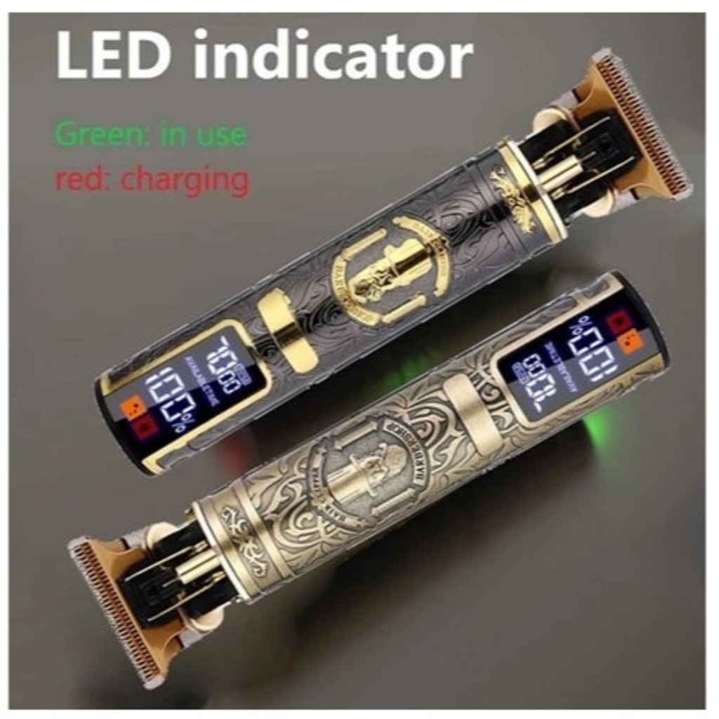 Maquina Aparador De Cabelo Elétrico Com Marcador de Bateria Display Digital Bivolt Portatil