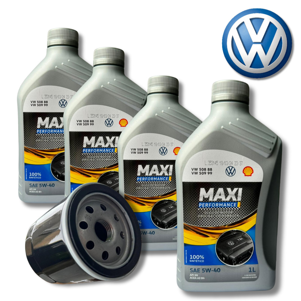 KIT TROCA DE ÓLEO PARA VOLKSWAGEN + FILTRO ( MAXIPERFORMANCE 5W40)