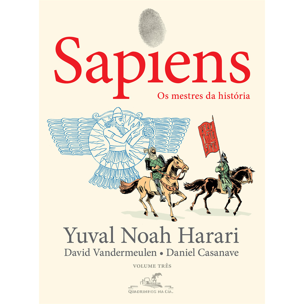 Capa do livro Livro - Sapiens (Edição em quadrinhos): Os mestres da história - Editora Quadrinhos na Cia