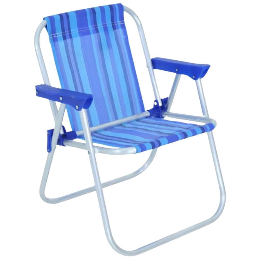 Cadeira Infantil em Alumínio Azul Bel em Oferta na Shopee