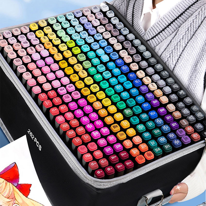 Conjunto de 60-168 canetas marcadoras-Cabeça dupla,à base de álcool e água,lavável,adequado