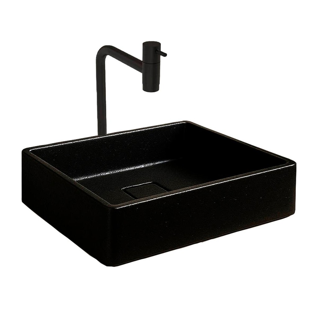 Cuba Oregon Cimento com Torneira Inox Black e Válvula Oculta
