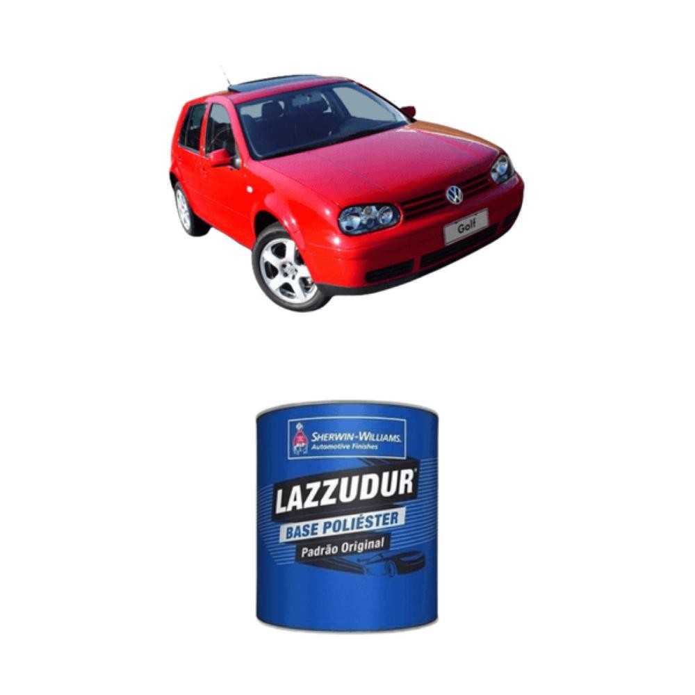 TINTA POLIESTER VERMELHO TORNADO LISA VOLKSWAGEN 2005 900ML LAZZUDUR em Oferta na Shopee