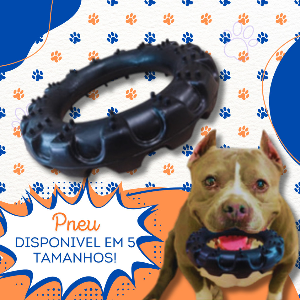 Pneu Mordedor de Borracha Para Cachorro Brinquedo Pet em Oferta na Shopee