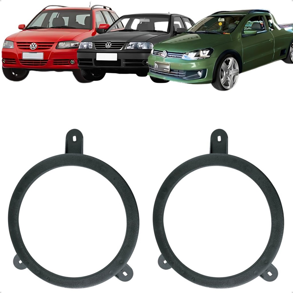 Par de Aro Adaptador para Alto-Falante Gol Parati 4 Portas Saveiro Compatível Som Automotivo Encaixe Perfeito em Oferta na Shopee