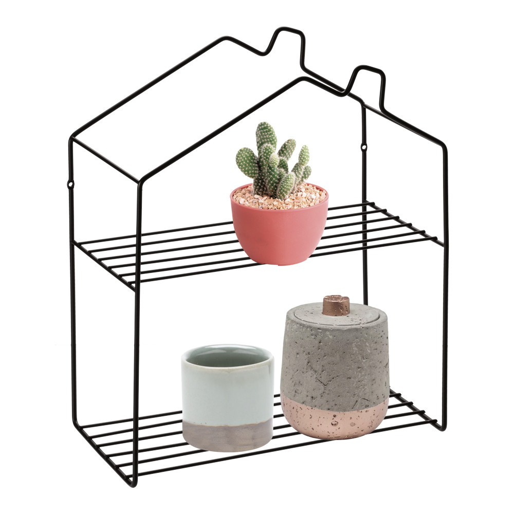 Detalhes do Prateleira Quadrada Casa Decorativo Organização Varanda Chácara Sítio Apto Premium Preto Resistente