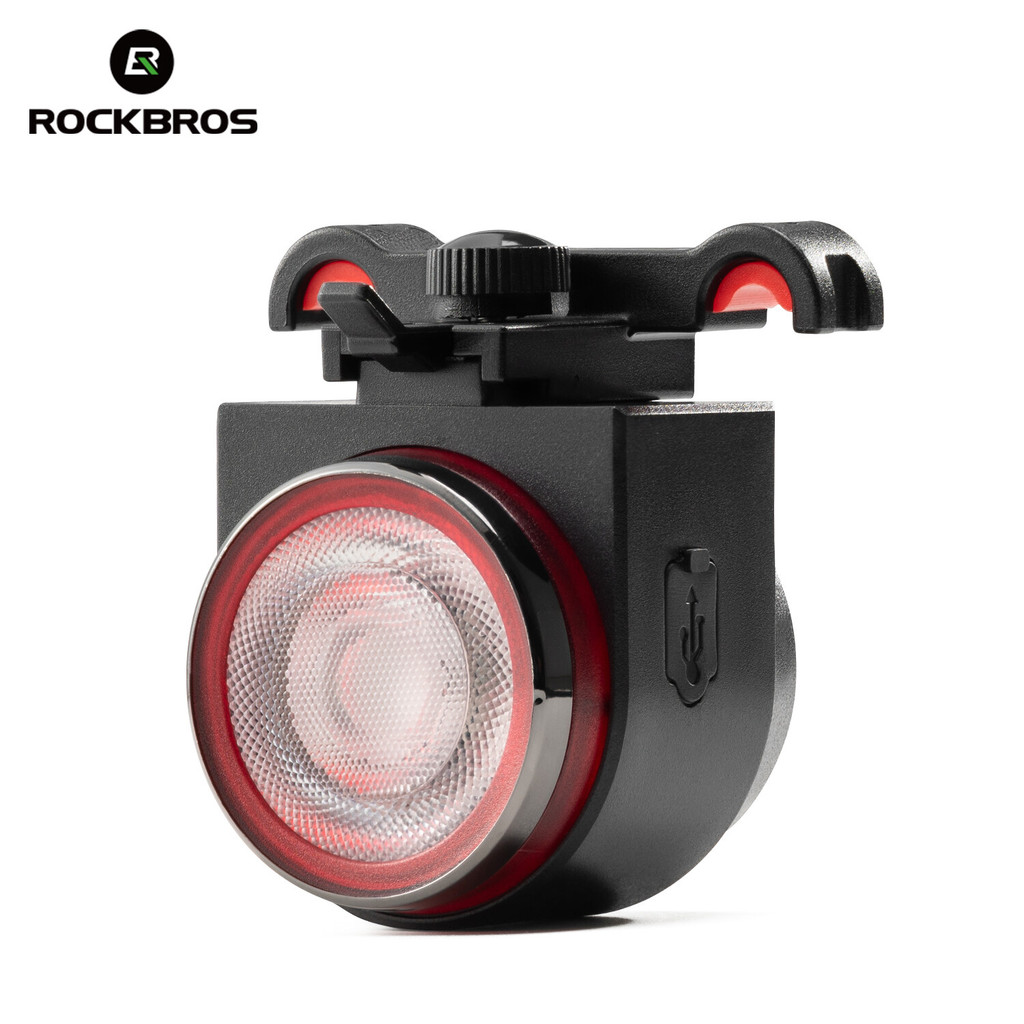 ROCKBROS Controle Remoto Alarme Bicicleta Chifre Lanterna Traseira Inteligente Detecção De Freio IPX5 À Prova Dwaterproo