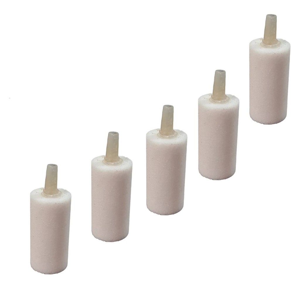 Kit 5 Pedra Porosa Cilíndrica Compressor Ar (4,5cm) Aquario