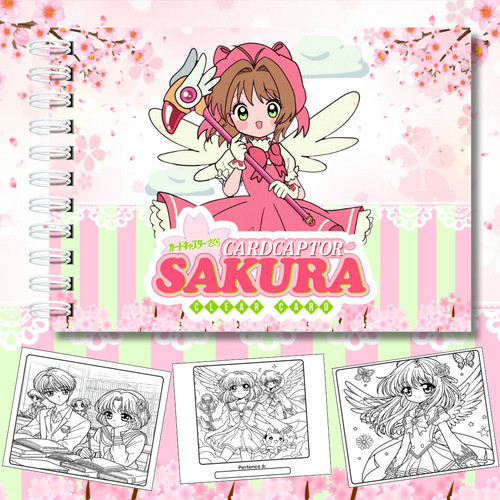 Livro De Colorir Sakura Cardcaptor Caderno Para Desenhar Livro De Pintar Fofa Tiktok Coloring Book