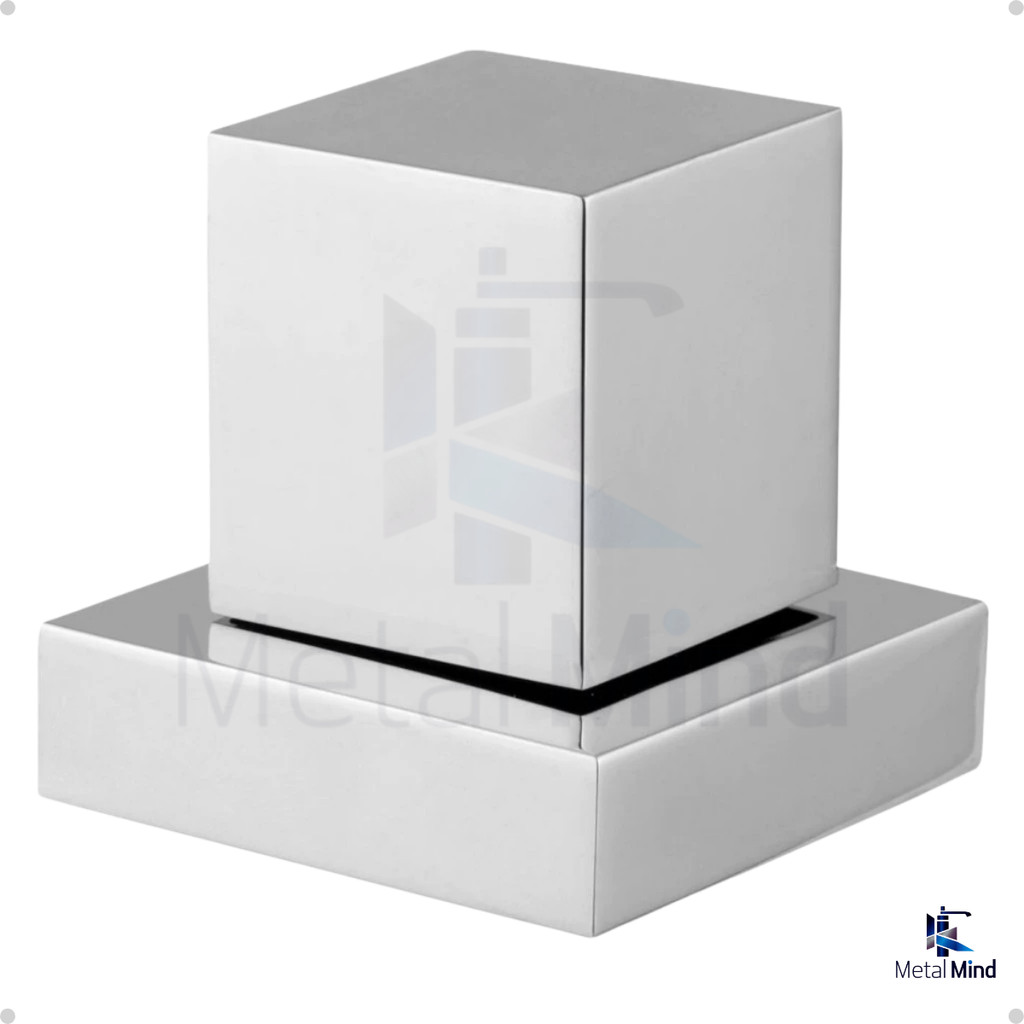 Acabamento Quadrado Cromado Luxo em Metal Para Registro De Chuveiro Padrão Deca