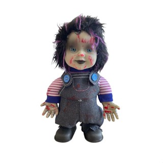 Enfeite Decorativo Halloween - Boneca Zumbi - 29cm - Som, Luz e Movimento - 1 unidade - Rizzo em Oferta na Shopee