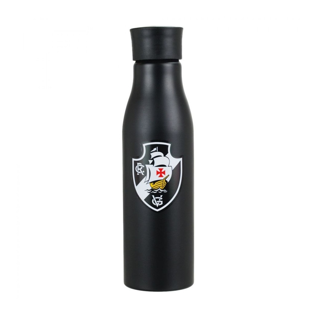 Garrafa Vasco Alumínio 600ml Alça Esporte