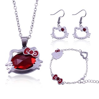 Adicionar À Lista De Desejos kitty Cute Cat Crystal Colar Fêmea Embutido Metal Alloy Jewelry em Oferta na Shopee