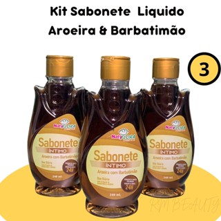 Kit 3 Sabonete Intimo Aroeira com Barbatimão Antibacteriano  Liquido A Pronta Entrega em Oferta na Shopee