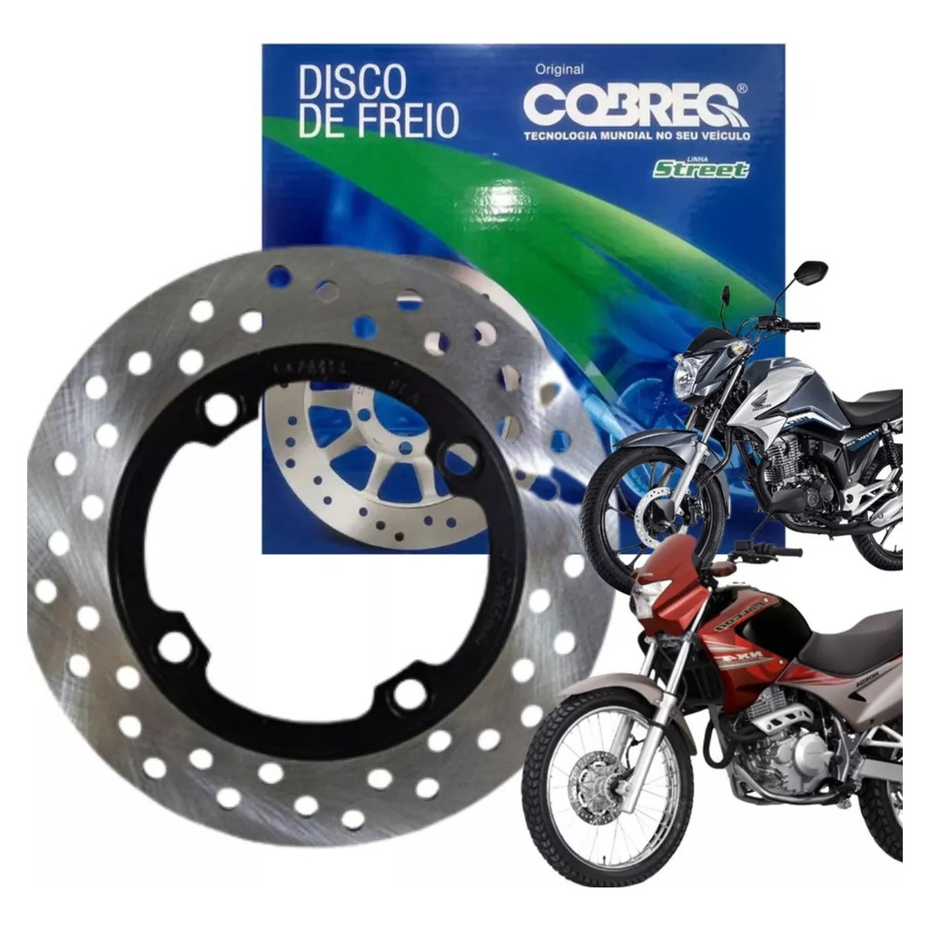 DISCO FREIO TRASEIRO HONDA XRE 190 BROS NXR 160 BROS NX 400 FALCON 1999 2000 À 2009 Original Cobreq