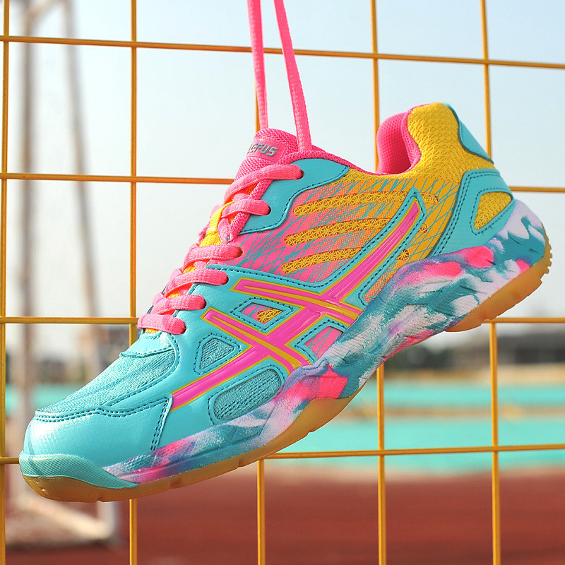 Sapatos de Badminton de alta elasticidade sapatos femininos masculinos absorção de choque antiderrapante primavera verão