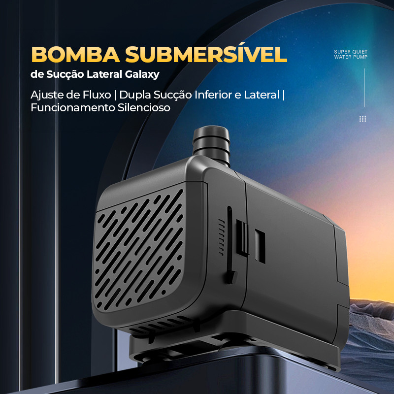 220V / 110V Bomba Submersa FP 1600 LT/H Para Aquário Lago Fonte Cascata Na Cor Preta — imagem 2 de 2