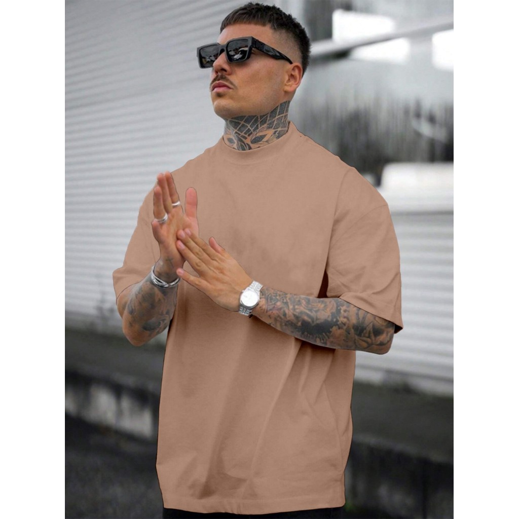 Camiseta Larga Confortável Palha Blusa Oversized Esportiva Lisa Unissex T Shirt Plus Size Clássica