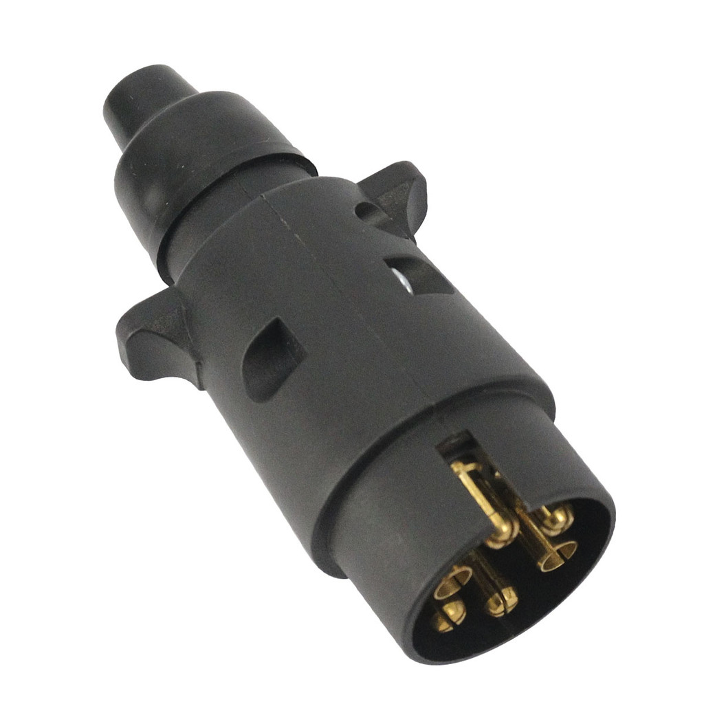 Tomada Engate Reboque Macho 6 Polos Preto Bivolt Conector Cobre Completa Carretinha Carreta em Oferta na Shopee