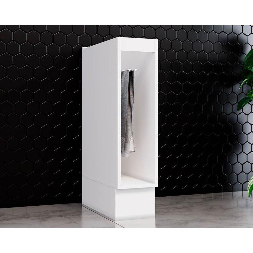 Gabinete de Cozinha Modulado Balcão c/ Porta Toalha Americana s/ Tampo 20cm Branco - Henn em Oferta na Shopee