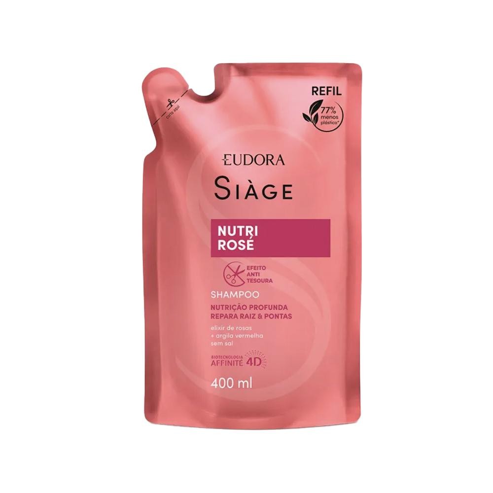 Eudora Siàge Nutri Rose Shampoo Refil 400ml em Oferta na Shopee