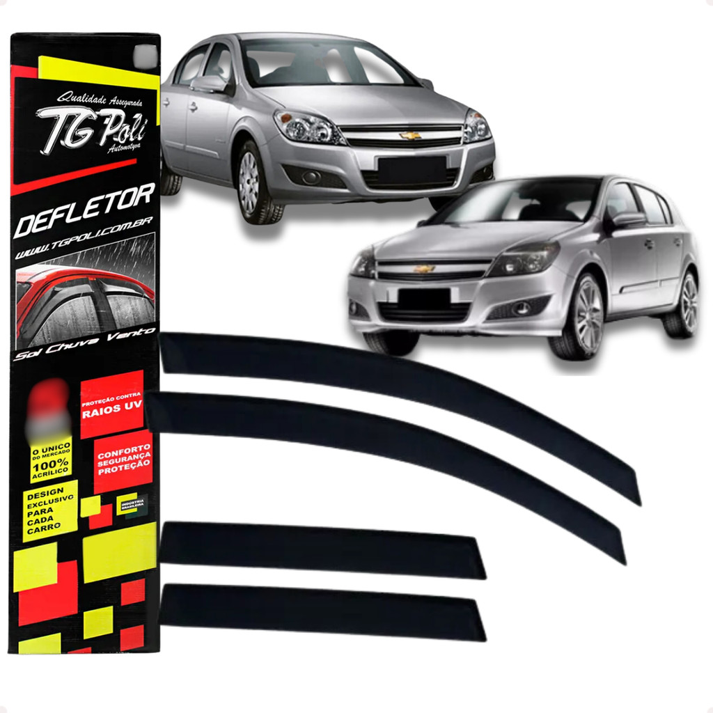 Calha de Chuva Defletor Chevrolet Vectra Sedan Hatch GT 2006 A 2011 4 Portas Original TG Poli