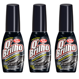 Kit 3 Ceras para Sapato Preto Polidor 60ml Q Brilho em Oferta na Shopee