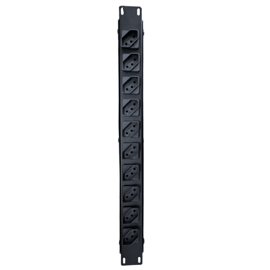 Revitalize seu Espaço de Trabalho Régua 10 Tomadas Diagonais para Rack 19  Bivolt 20A  Filtro de Linha e Extensão