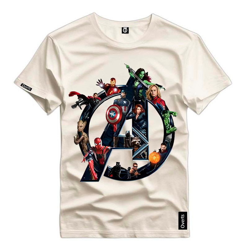 Camiseta Vingadores Premium Avengers Filme Marvel Heróis Masculino Moda Envio Rápido