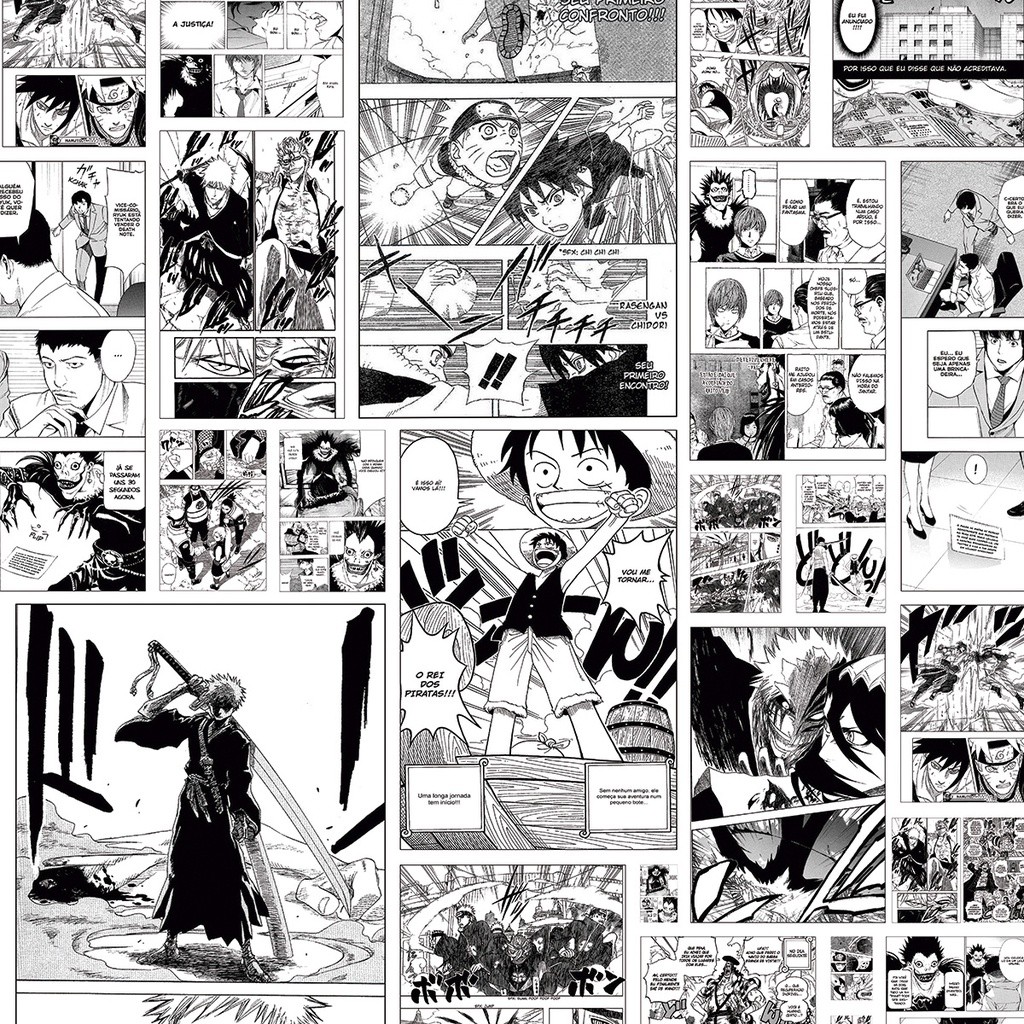 Adesivo De Parede Infantil Mangá Naruto - Papel De Parede Adesivo Para Quarto Infantil Naturo Mangá 0,72m²