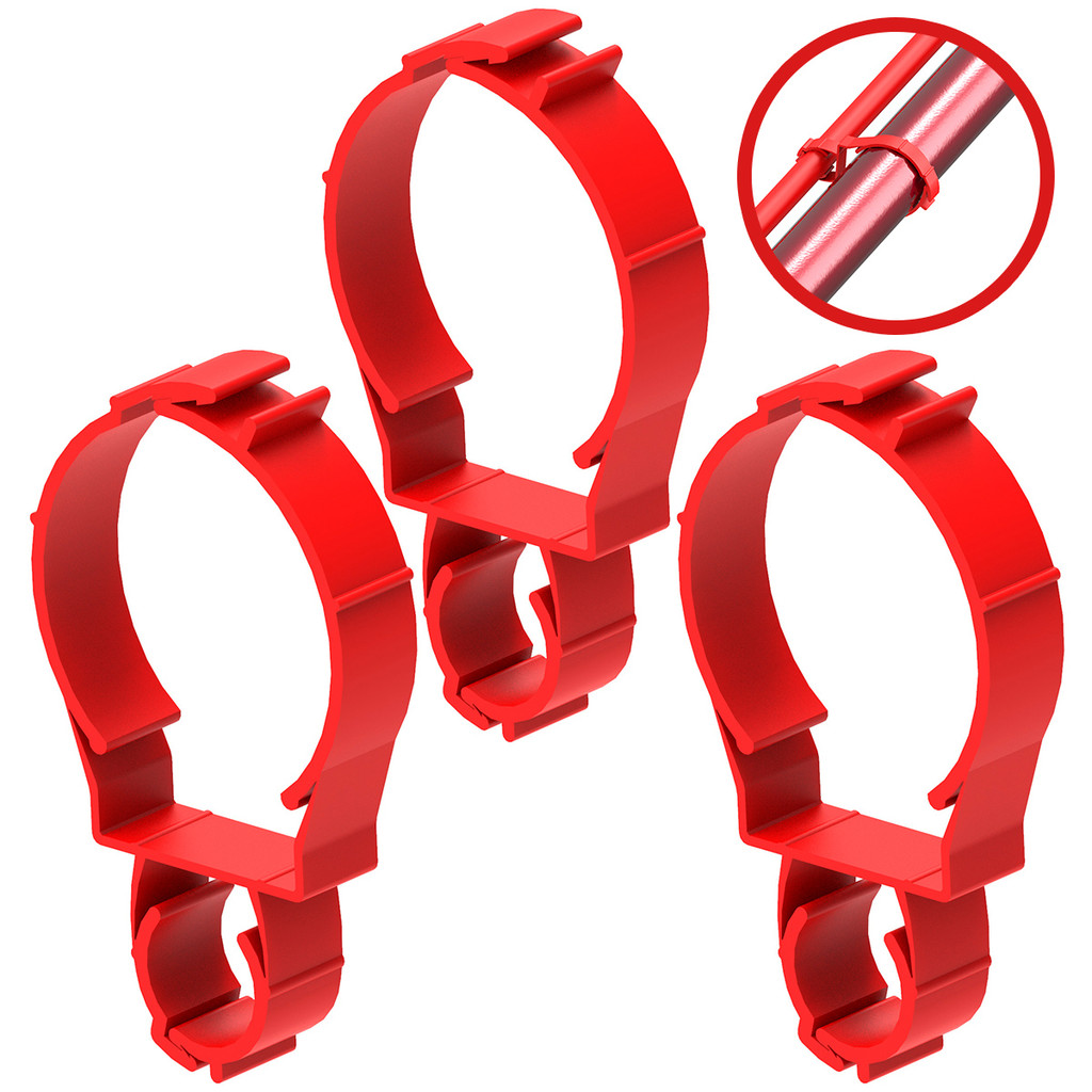 Kit 3 Abraçadeira Dupla 3/4 - 2.1/2 Polegada de PVC Fixar Conduíte