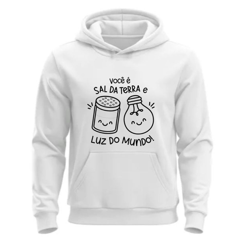 Moletom Unissex Tendencial Inverno Inverno 2025 Frio Blusa Quentinha Confortável Estampa Sal e Lampada Moderna