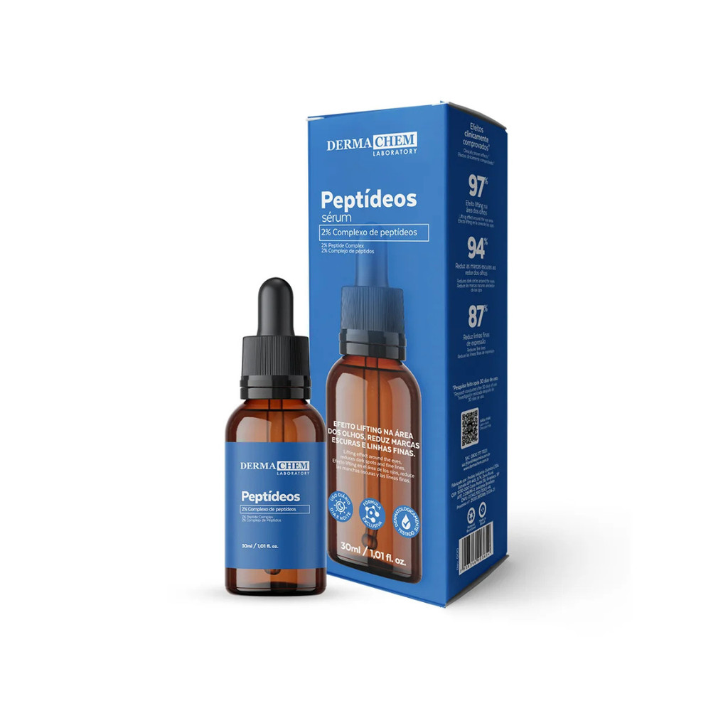 Sérum Anti Olheiras Peptídeos 30ml Efeito Lifting Clareador de Pele Dermachem