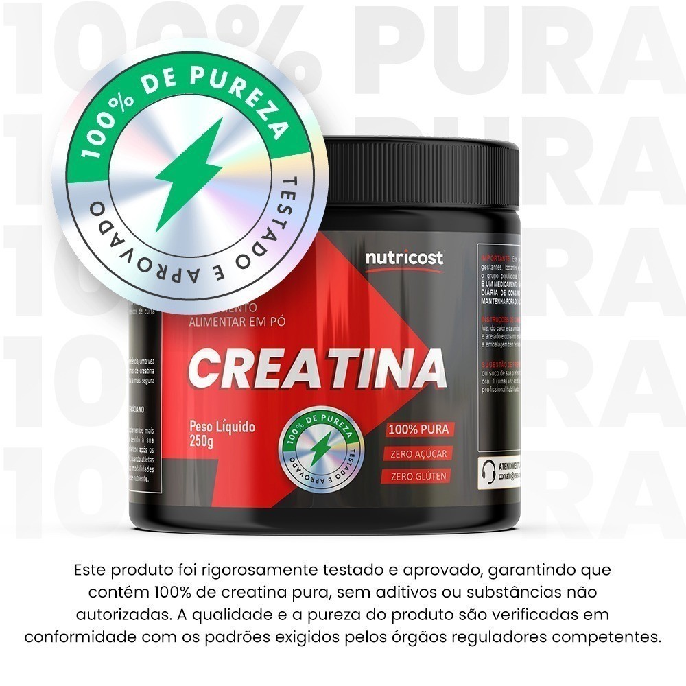Creatina 300g 100% Pura da Nutricost Com laudo MW em Oferta na Shopee