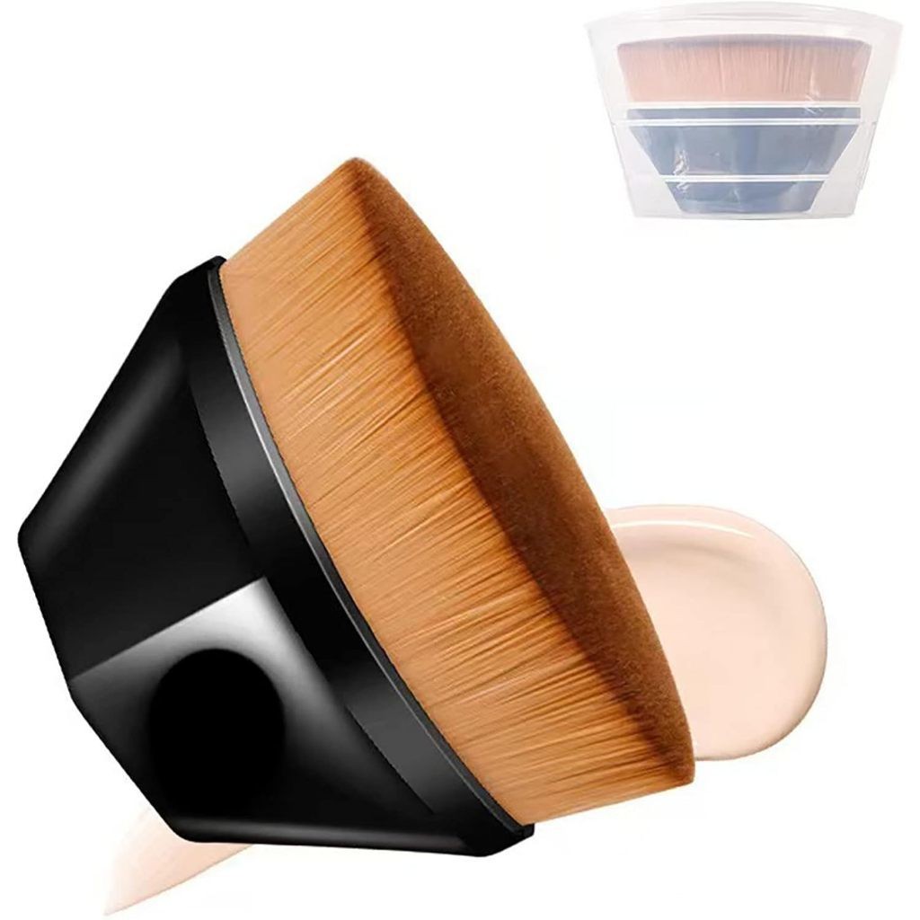 KIT 2uni Pincel Hexágono Adequado Para Base facial