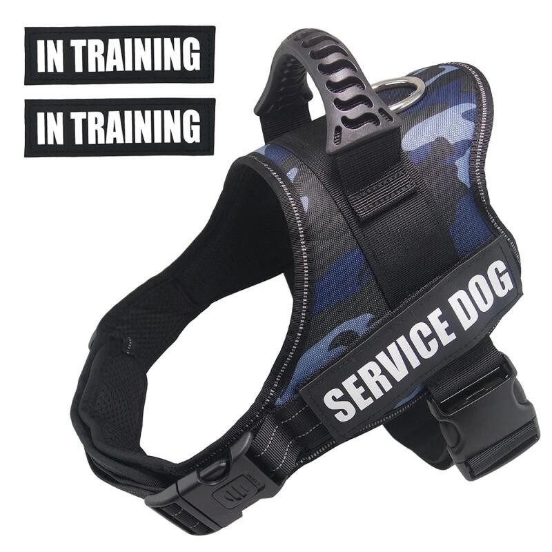 Arnês Personalizado para Cães de Estimação (2-85KG) com Nome e Texto, Arnês para Cães de Serviço e Suporte Emocional com