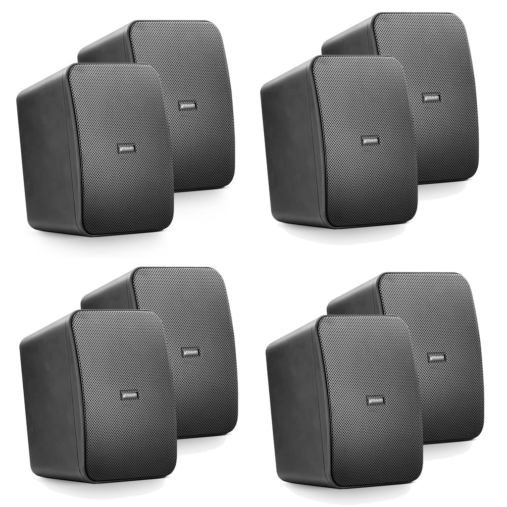 Kit 4 Pares Caixa de Som Passiva CS 6" 8 Ohms Preta Frahm 31862 Sonorização de Ambiente