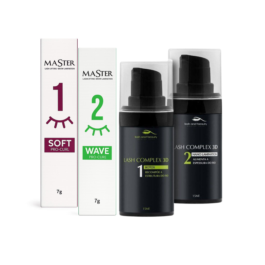 Kit Master Passo 1 e 2 Pocket 7g + Lash And Beauty 1 e 2 Complex 3D