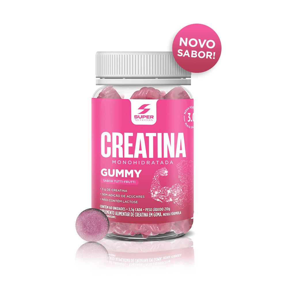 Super Gummy Creatina Sabor Tutti-Frutti (60 gomas) - Health