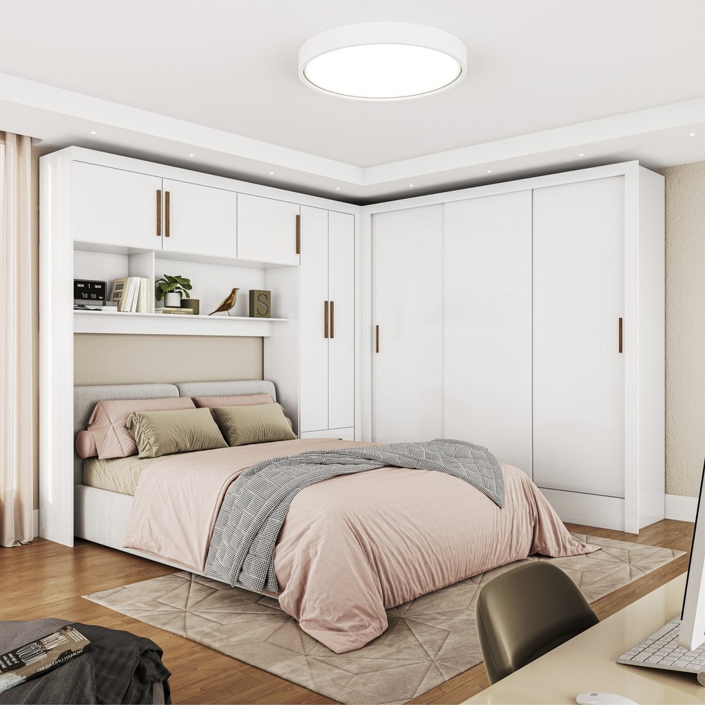 Guarda-roupa Casal Modulado 5 Portas Santiago 3 Portas 5 Gavetas em Oferta na Shopee